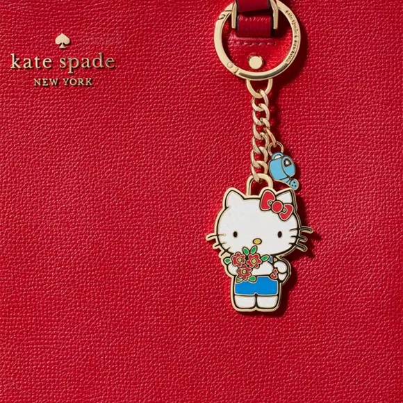 NWT Kate Spade Hello Kitty X Kate Spade Keychain - Picture 2 of 6